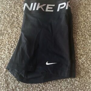 Nike Black Pro Shorts with White Logo